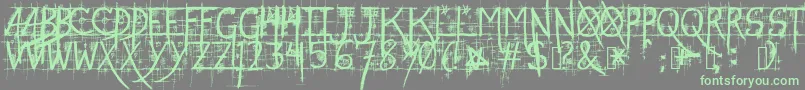 StreetGothic Font – Green Fonts on Gray Background