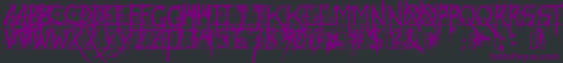 StreetGothic Font – Purple Fonts on Black Background