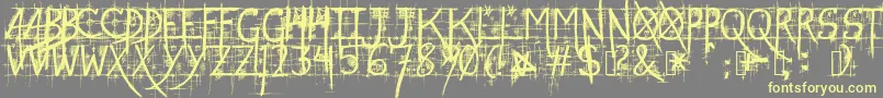 StreetGothic Font – Yellow Fonts on Gray Background