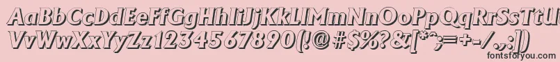 AdelonshadowXboldItalic Font – Black Fonts on Pink Background
