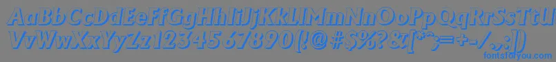 AdelonshadowXboldItalic Font – Blue Fonts on Gray Background