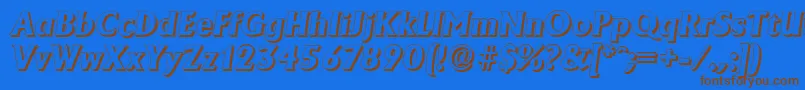 Więcej informacji o czcionce AdelonshadowXboldItalic Czcionka AdelonshadowXboldItalic – brązowe czcionki na niebieskim tle