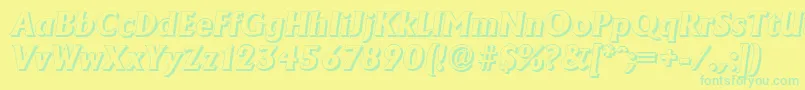 AdelonshadowXboldItalic Font – Green Fonts on Yellow Background