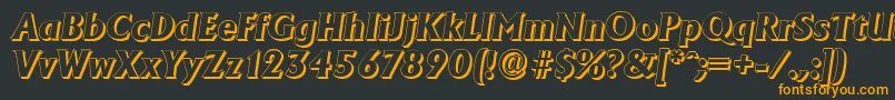 AdelonshadowXboldItalic Font – Orange Fonts on Black Background