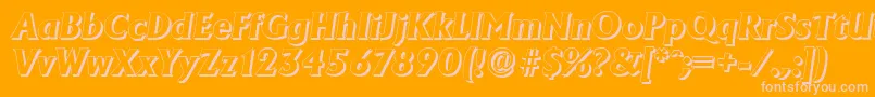 AdelonshadowXboldItalic Font – Pink Fonts on Orange Background