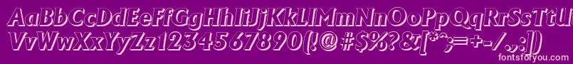 AdelonshadowXboldItalic Font – Pink Fonts on Purple Background