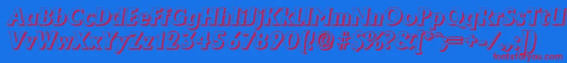 AdelonshadowXboldItalic Font – Red Fonts on Blue Background