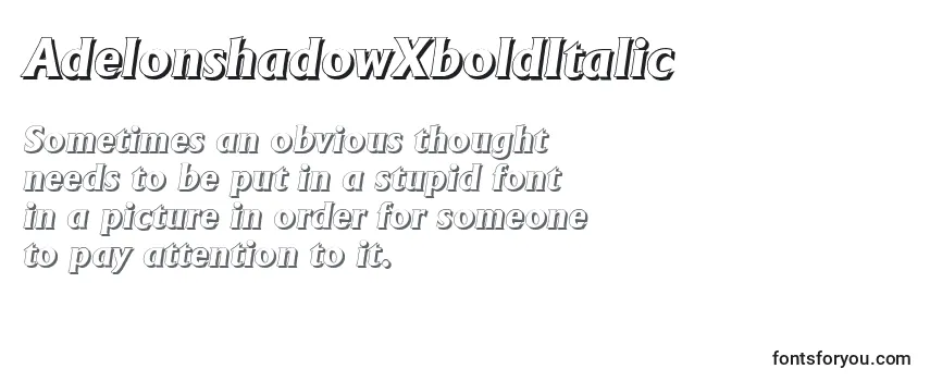 AdelonshadowXboldItalic Font