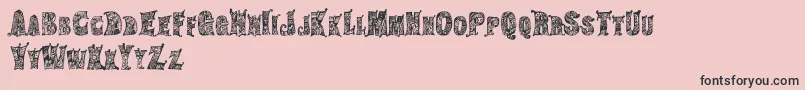 HippiegypsyRegular Font – Black Fonts on Pink Background