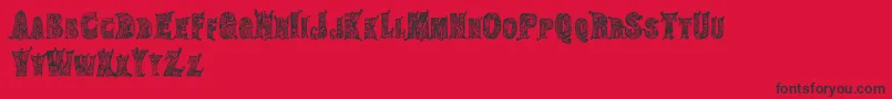 HippiegypsyRegular Font – Black Fonts on Red Background