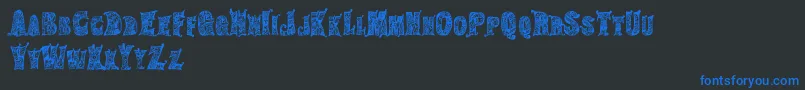 HippiegypsyRegular Font – Blue Fonts on Black Background