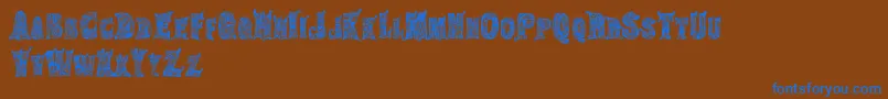 Шрифт HippiegypsyRegular – синие шрифты на коричневом фоне
