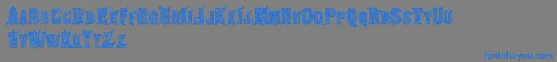 HippiegypsyRegular Font – Blue Fonts on Gray Background