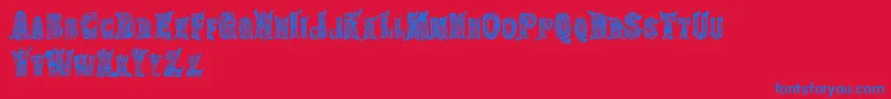 HippiegypsyRegular Font – Blue Fonts on Red Background