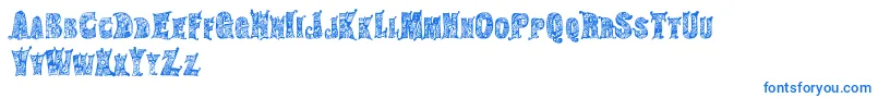 HippiegypsyRegular Font – Blue Fonts on White Background