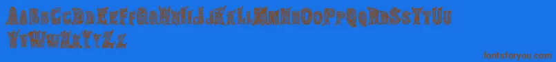 HippiegypsyRegular Font – Brown Fonts on Blue Background