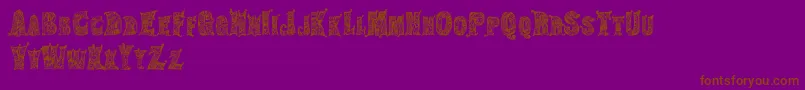 Шрифт HippiegypsyRegular – коричневые шрифты на фиолетовом фоне