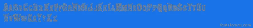 HippiegypsyRegular Font – Gray Fonts on Blue Background