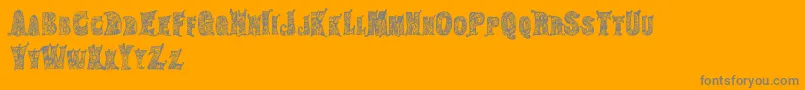 HippiegypsyRegular Font – Gray Fonts on Orange Background