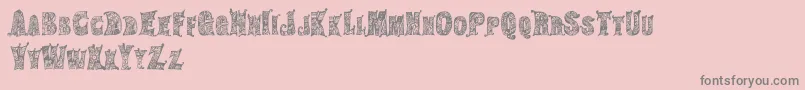 HippiegypsyRegular-Schriftart – Graue Schriften auf rosa Hintergrund