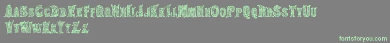 HippiegypsyRegular Font – Green Fonts on Gray Background