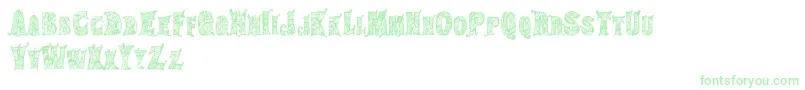 HippiegypsyRegular-Schriftart – Grüne Schriften auf weißem Hintergrund