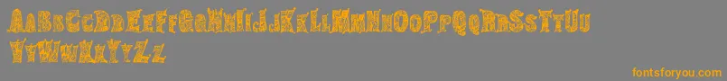 HippiegypsyRegular Font – Orange Fonts on Gray Background