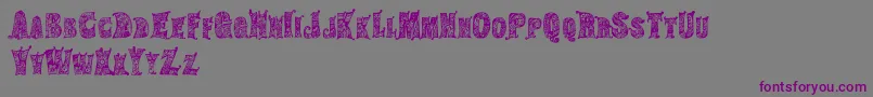 HippiegypsyRegular Font – Purple Fonts on Gray Background