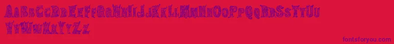 HippiegypsyRegular Font – Purple Fonts on Red Background