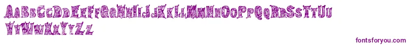 Шрифт HippiegypsyRegular – фиолетовые шрифты на белом фоне