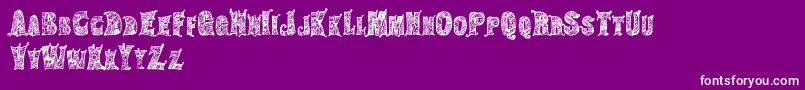 HippiegypsyRegular-Schriftart – Weiße Schriften auf violettem Hintergrund