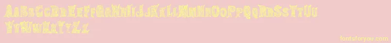 HippiegypsyRegular Font – Yellow Fonts on Pink Background