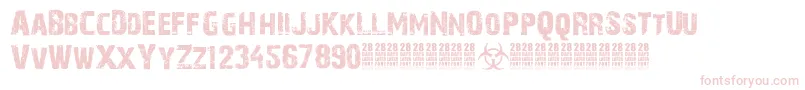 28DaysLaterCyr Font – Pink Fonts on White Background