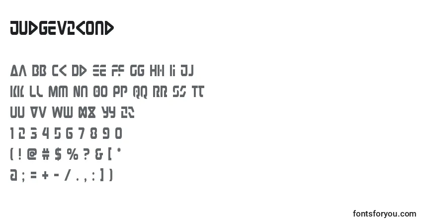 Шрифт Judgev2cond – алфавит, цифры, специальные символы