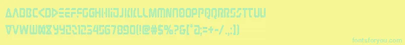 Judgev2cond Font – Green Fonts on Yellow Background