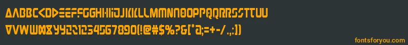 Judgev2cond Font – Orange Fonts on Black Background