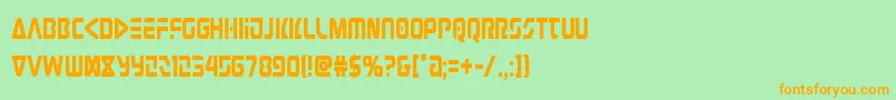 Judgev2cond Font – Orange Fonts on Green Background