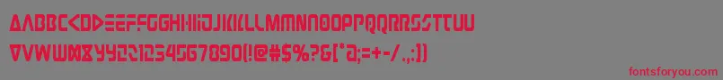 Judgev2cond-Schriftart – Rote Schriften auf grauem Hintergrund