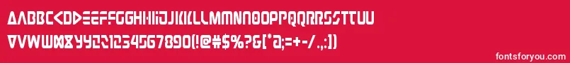 Judgev2cond Font – White Fonts on Red Background