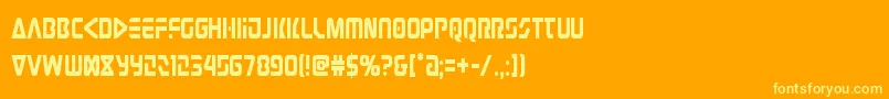 Judgev2cond Font – Yellow Fonts on Orange Background