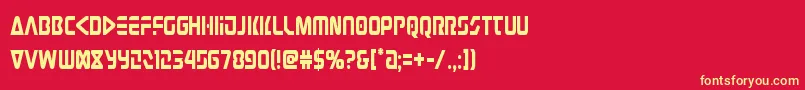 Judgev2cond Font – Yellow Fonts on Red Background