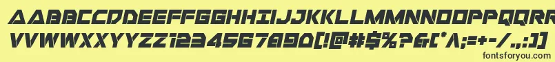 Libertyislandital Font – Black Fonts on Yellow Background