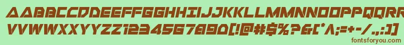 Libertyislandital Font – Brown Fonts on Green Background