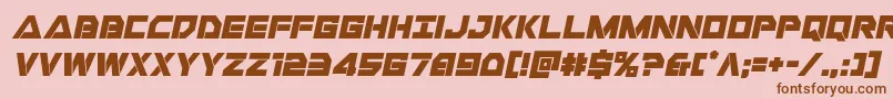 Libertyislandital Font – Brown Fonts on Pink Background