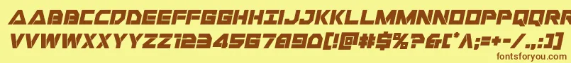 Libertyislandital Font – Brown Fonts on Yellow Background