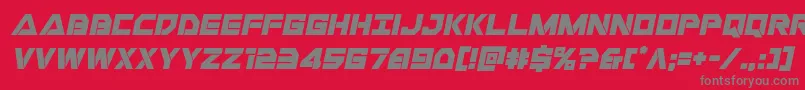 Libertyislandital Font – Gray Fonts on Red Background