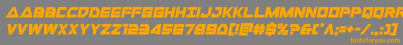 Libertyislandital Font – Orange Fonts on Gray Background