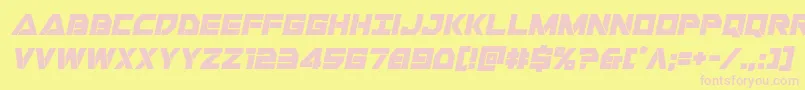 Libertyislandital-fontti – vaaleanpunaiset fontit keltaisella taustalla