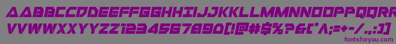 Libertyislandital Font – Purple Fonts on Gray Background