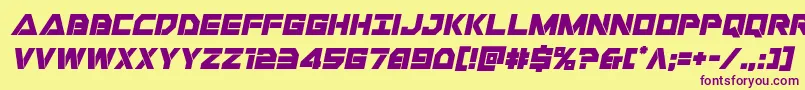 Шрифт Libertyislandital – фиолетовые шрифты на жёлтом фоне
